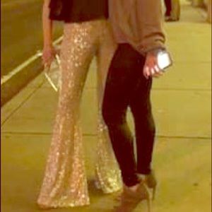 Gold Sequin Bellbottoms